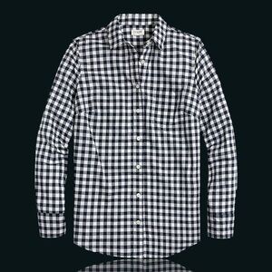NWOT J. Crew Factory ‘Gingham Lightweight Cotton Shirt in Signature Fit’ Size XS